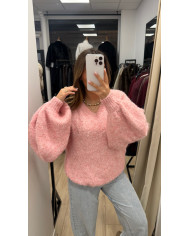 Pull V laine Rose