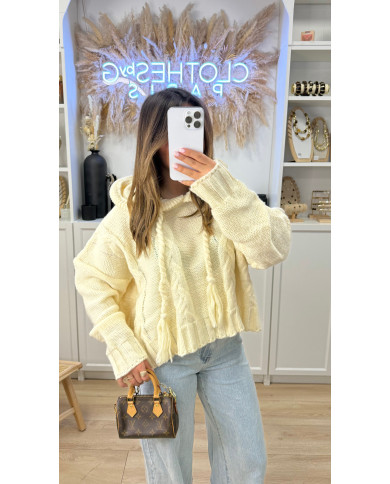 Pull Torsa à capuche Beige