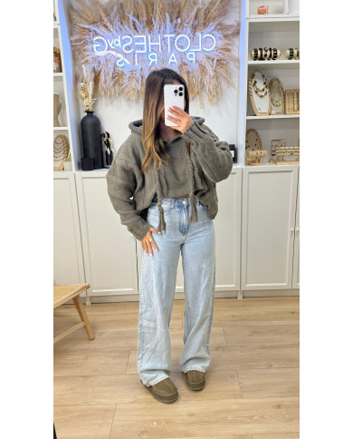 Pull Torsa à capuche Gris