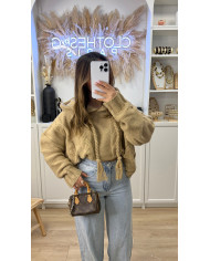 Pull Torsa à capuche Camel