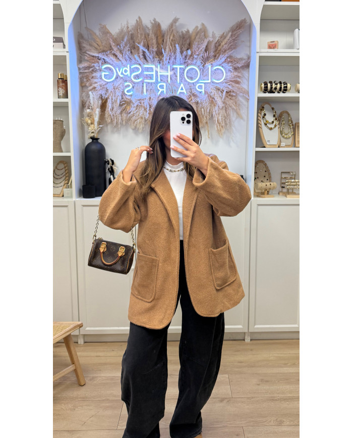 Veste Blazy Bouclette Camel