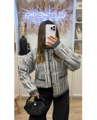 Cardigan Magge Rayé gris