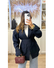 Jean Droit Broderie Bleu