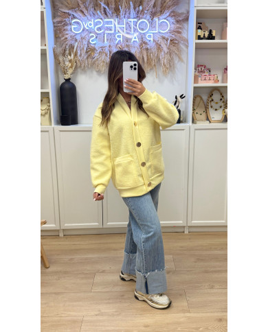 Cardigan Doux jaune