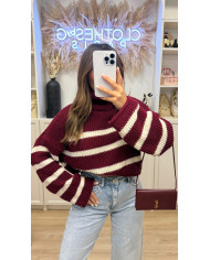 Col rouler marin crop noir