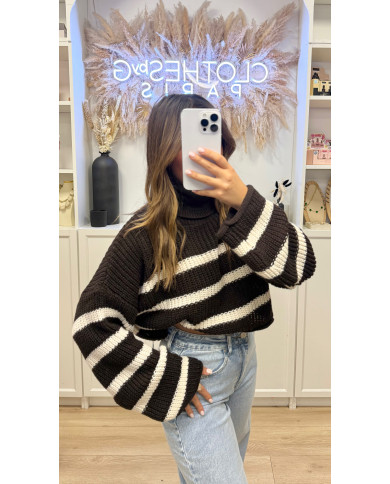 Col rouler marin crop Choco