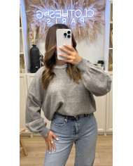 Pull cashy collier Bijoux Gris