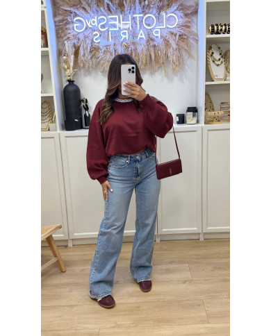 Pull cashy collier Bijoux Bordeaux