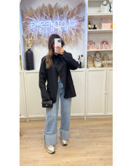 Blazer croisé ouvert Jaune