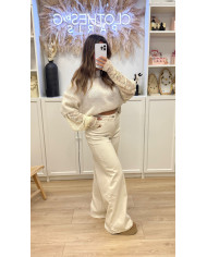 Jean évasé Beige