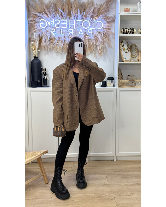 Veste Blazer frankie à carreaux