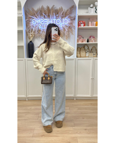 Cardigan LILI  Doux écru