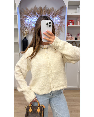 Cardigan LILI  Doux écru