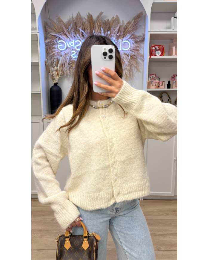 Cardigan LILI  Doux écru