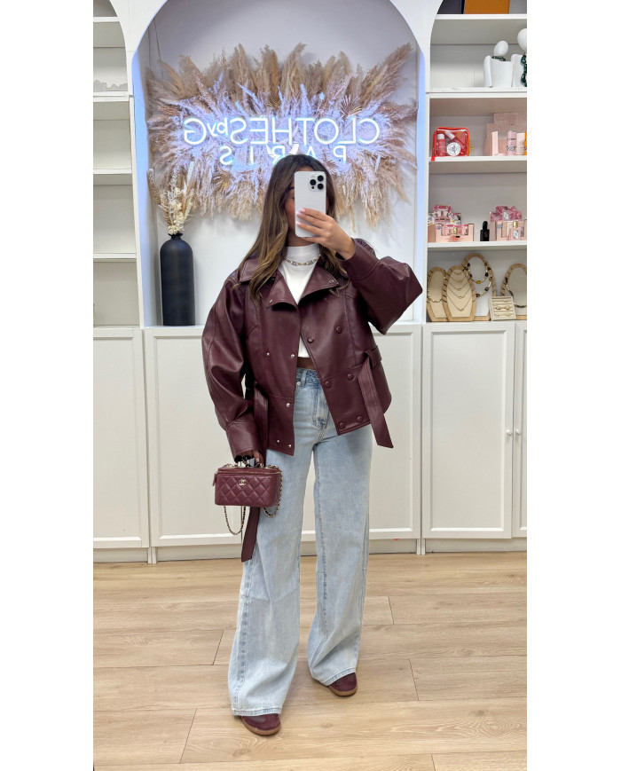 Veste Simili Salome Bordeaux