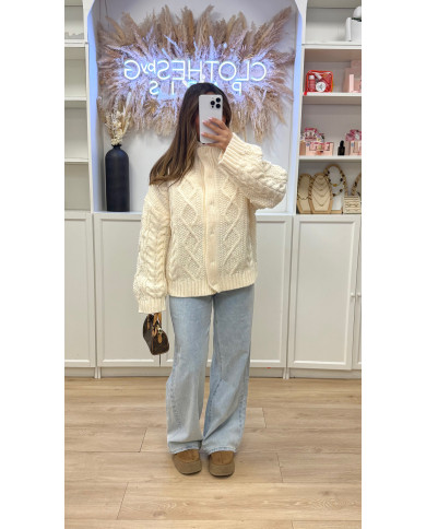 Gilet épais Torsa Écru