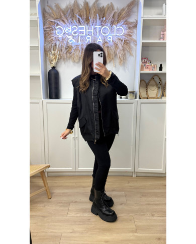 Bombers Sans manches Noir