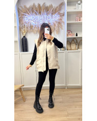 Bombers Sans manches Beige