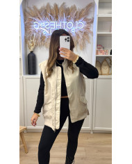 Bombers Sans manches Beige