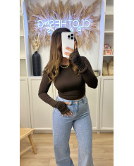 Top mitaines avec dentelle Choco