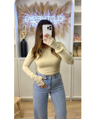 Top mitaines avec dentelle Choco