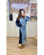 Veste en jean Mague bicolore