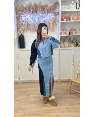 Veste en jean Mague bicolore