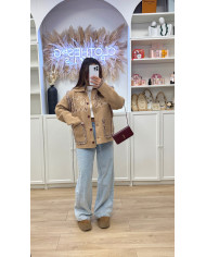 Cardigan KUJT Camel & bordeaux