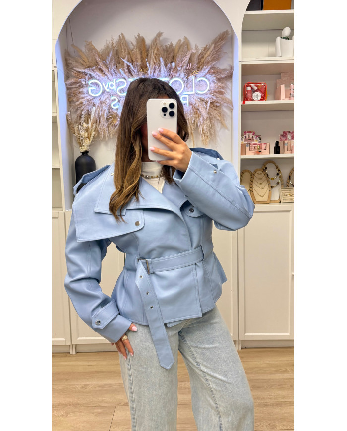 Veste Simili ÉDITION Bleu Ciel