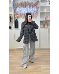 Blazer croisé Gris Rayé