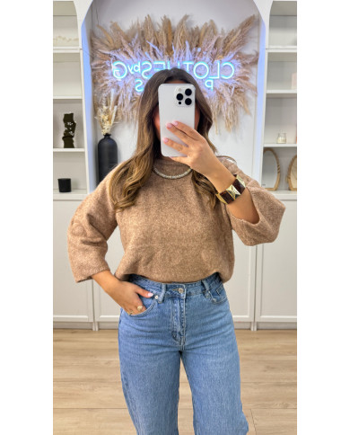 Pull maille TSY Camel