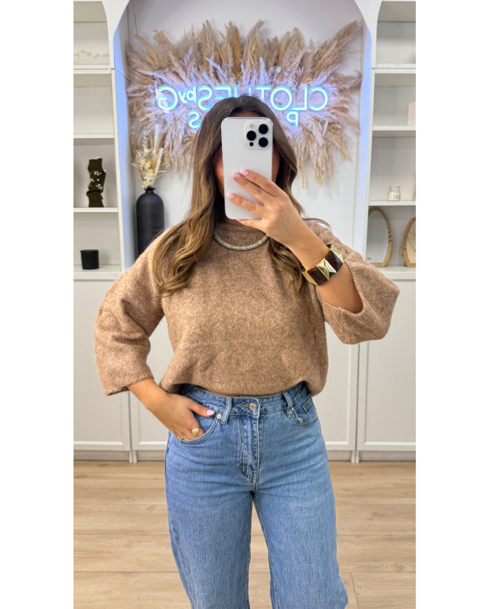 Pull maille TSY Camel