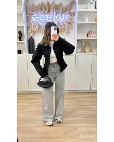 Jean évasé Hanna gris