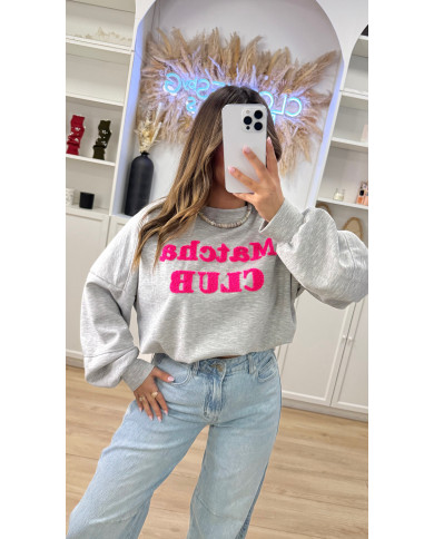 Pull Matcha Gris & Rose