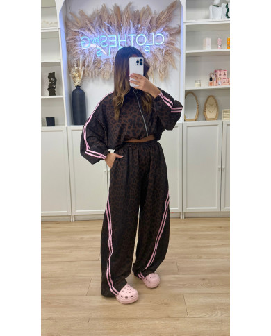 Ensemble ADDI Leopard Rayures Rose