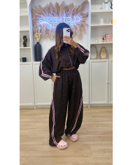 Ensemble ADDI Leopard Rayures Rose