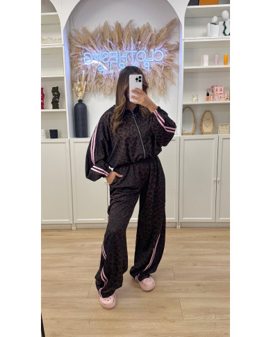 Ensemble ADDI Leopard Rayures  Rose