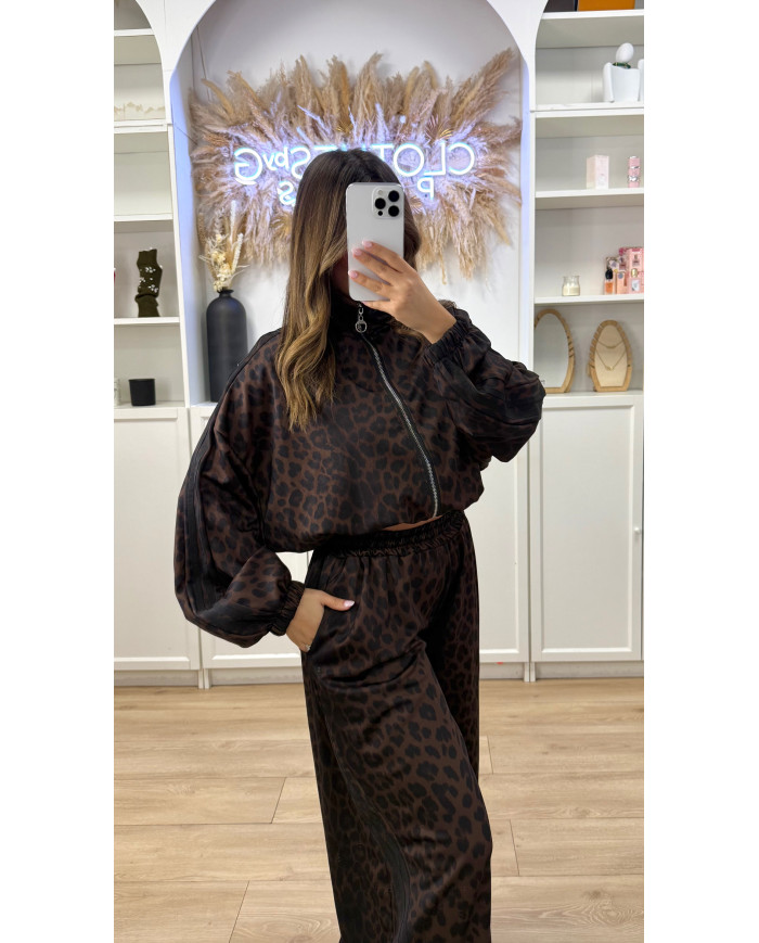 Ensemble ADDI Leopard Rayures Noir