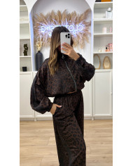 Ensemble ADDI Leopard Rayures Noir