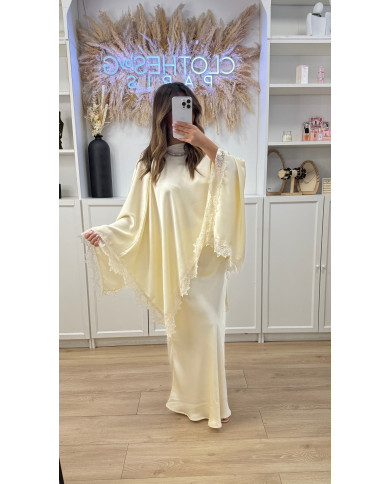 Ensemble jupe Sarah dentelle Jaune