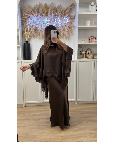 Ensemble jupe Sarah dentelle Choco