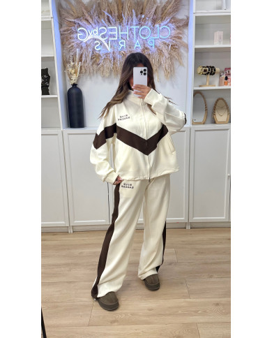 Ensemble de jogging Rive Gauche beige & Choco