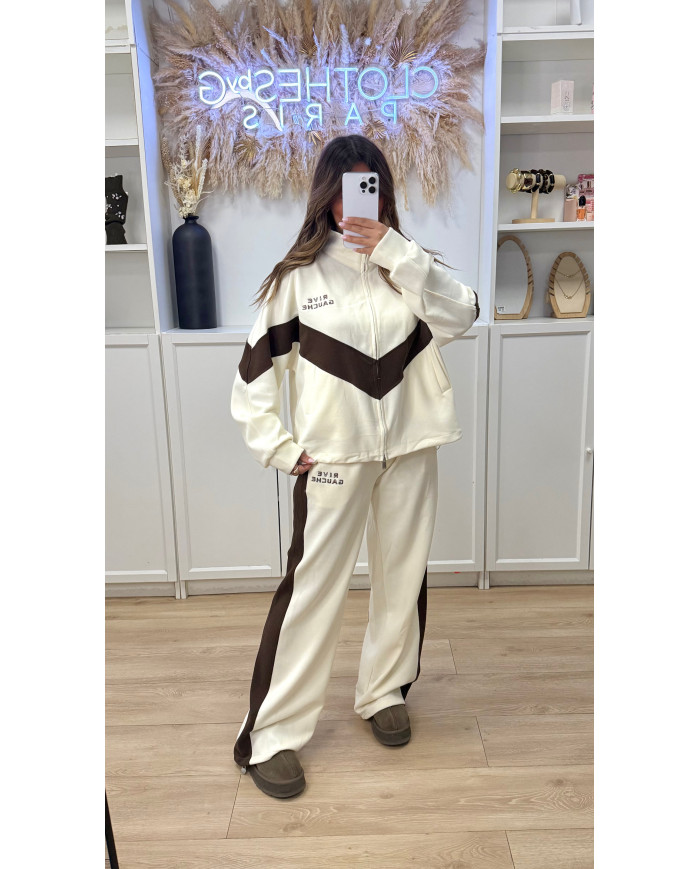 Ensemble de jogging Rive Gauche beige & Choco