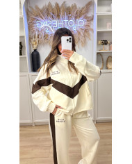 Ensemble de jogging Rive Gauche beige & Choco