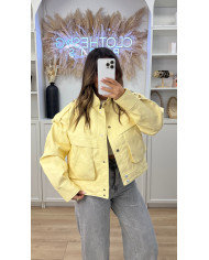 Bombers Vintage Simili Jaune