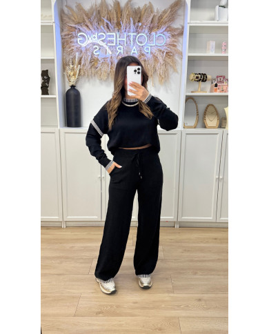 Ensemble détails viscose Noir