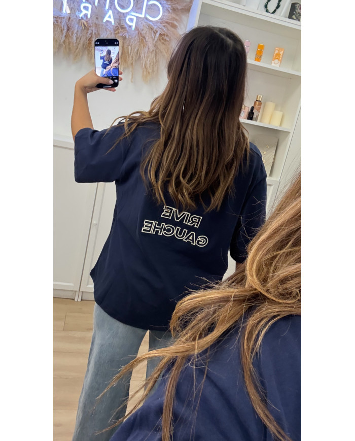 T-shirt Rive Oversize bleu marine
