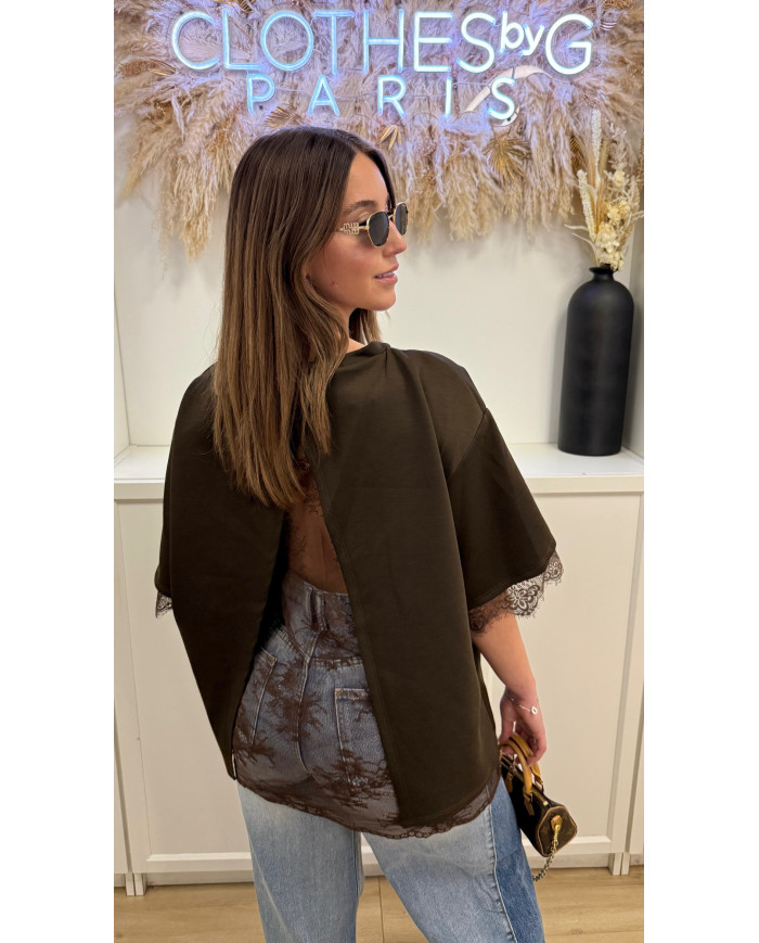 T-shirt dentelle dos Choco