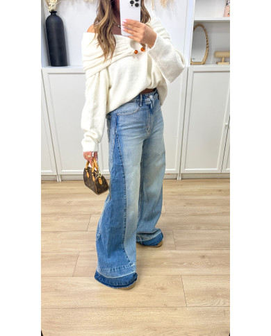 Jean évasé Bach Bicolore