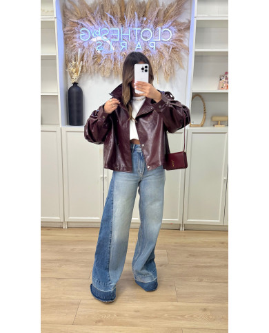 Veste Simili Vyni Bordeaux